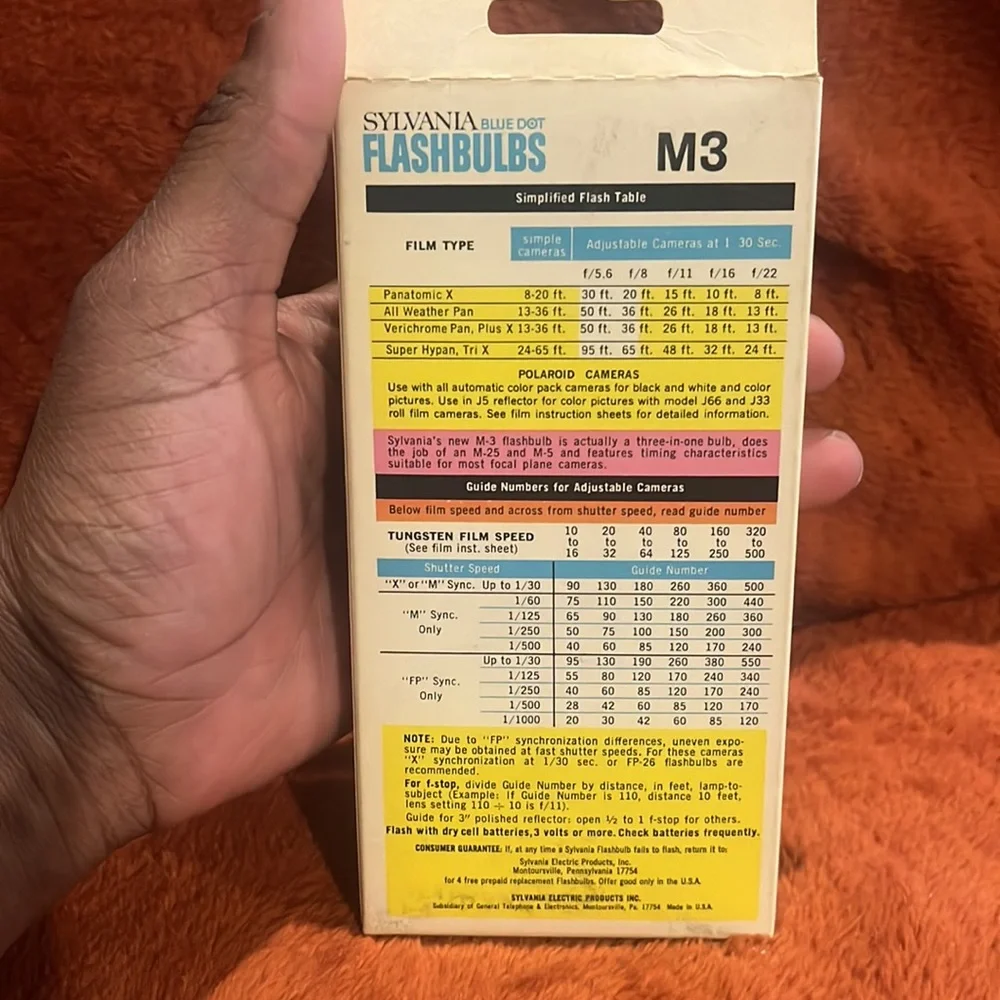 Sylvania Blue dot flashbulbs ( M3 )